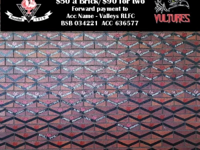 Toowoomba Valleys Clubhouse Supporter Brick